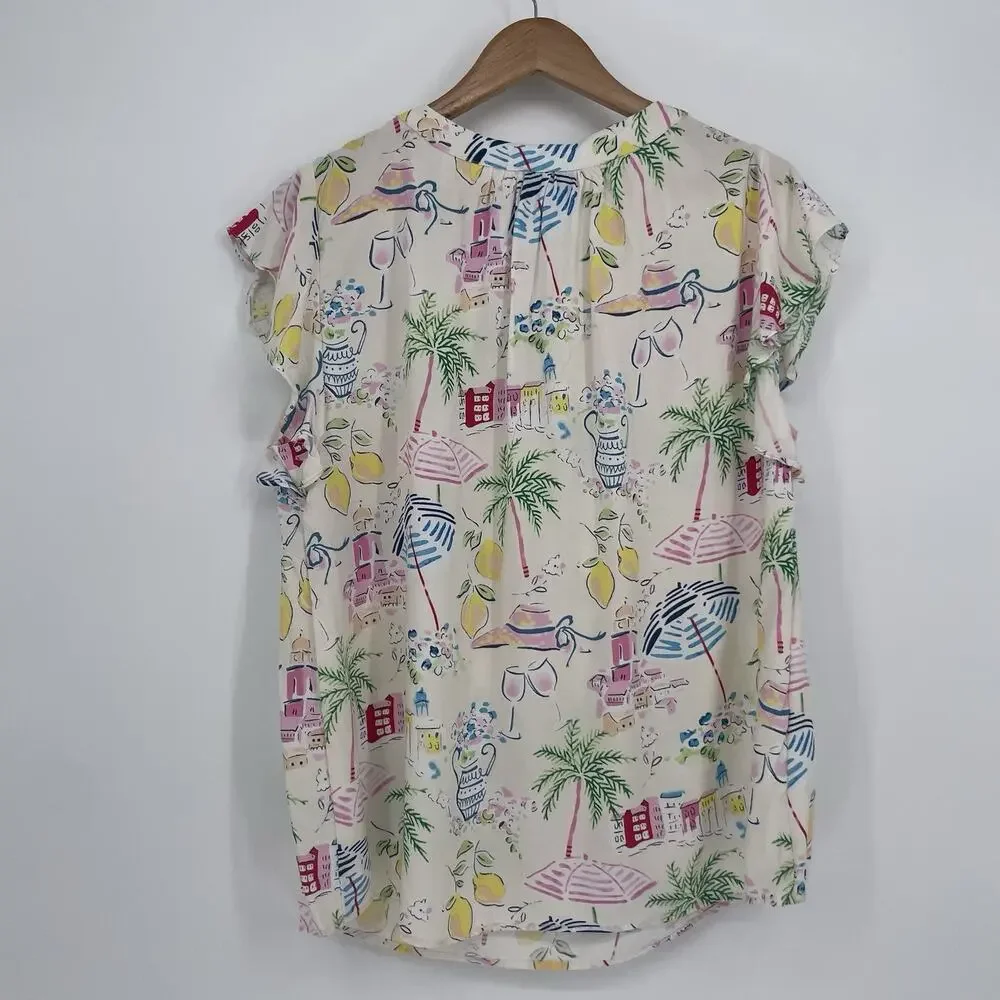 NWT Calypso St Barth Tropical Print Blouse Women’s Plus Size 1X Resort Vacation - Picture 4 of 8